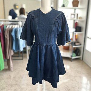 STATEMENTS BY ESTHER Denim Modest A Line Dress Size Medium
